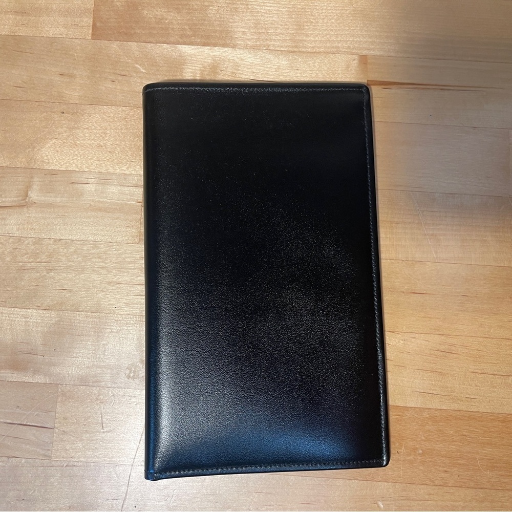 VIP Vintage Black Leather Travel Wallet Passport Holder Organizer Document Case